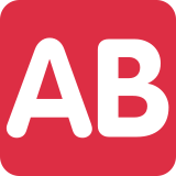 AB Button (Blood Type) - Twemoji