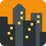 Cityscape at Dusk - Twemoji