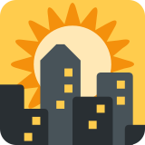 Sunset Over Buildings - Twemoji