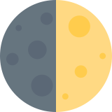 First Quarter Moon - Twemoji