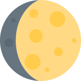 Waxing Gibbous Moon - Twemoji