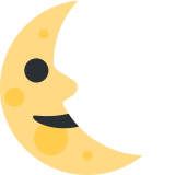 Crescent Moon Face - Twemoji