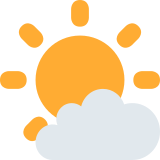 Sun Behind Small Cloud - Twemoji