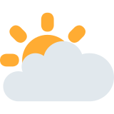 Sun Behind Large Cloud - Twemoji
