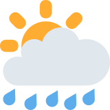 Sun Behind Rain Cloud - Twemoji