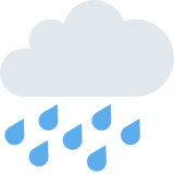 Cloud With Rain - Twemoji