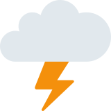 Cloud with Lightning - Twemoji