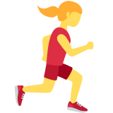 Woman Running Right Arrow - Twemoji
