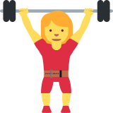 Woman Weightlifting - Twemoji