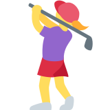 Woman Golfing - Twemoji