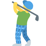 Man Golfing - Twemoji