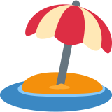 Beach with Umbrella - Twemoji