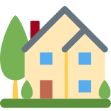 House With Garden - Twemoji