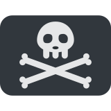 Pirate Flag (Jolly Roger) - Twemoji