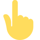 Backhand Index Pointing Up - Twemoji