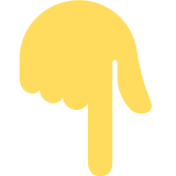 Backhand Index Pointing Down - Twemoji