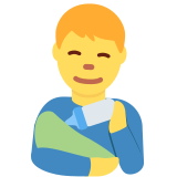 Man Feeding Baby - Twemoji
