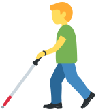 Man with Probing Cane - Twemoji