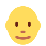 Man: Bald - Twemoji