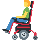 Man in Motorized Wheelchair - Twemoji