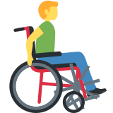 Man in Manual Wheelchair with Right Arrow - Twemoji
