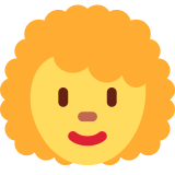 Woman: Curly Hair - Twemoji