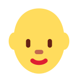 Woman: Bald - Twemoji