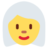 Woman: White Hair - Twemoji