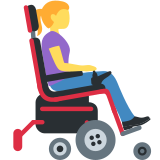 Woman in Motorized Wheelchair Arrow - Twemoji