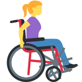 Woman in Manual Wheelchair Arrow Right - Twemoji