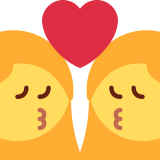 Kiss: Woman - Twemoji