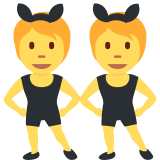 People with Bunny Ears - Twemoji