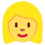 Woman: Blond Hair - Twemoji
