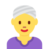 Woman Wearing Turban - Twemoji