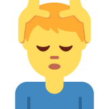 Man Getting Head Massage - Twemoji
