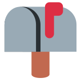 Closed Mailbox with Raised Flag - Twemoji