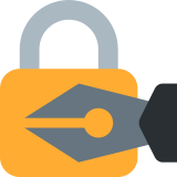 Locked with Pen - Twemoji