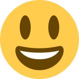 Grinning Face with Big Eyes - Twemoji