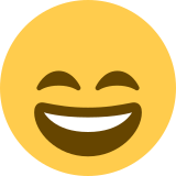 Grinning Face with Smiling Eyes - Twemoji