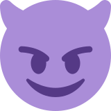 Smiling Face with Horns - Twemoji