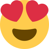 Smiling Face with Heart-Eyes - Twemoji