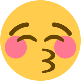 Kissing Face with Closed Eyes - Twemoji