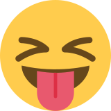 Face with Stuck-Out Tongue and Tightly-Closed Eyes - Twemoji