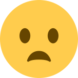 Frowning Face with Open Mouth - Twemoji