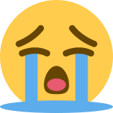 Loudly Crying Face - Twemoji