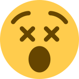Face with Crossed-out Eyes - Twemoji