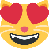 Smiling Cat Face With Heart-Eyes - Twemoji