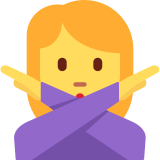 Woman Gesturing No - Twemoji