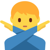 Man Gesturing No - Twemoji