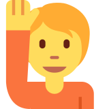 Person Raising Hand - Twemoji